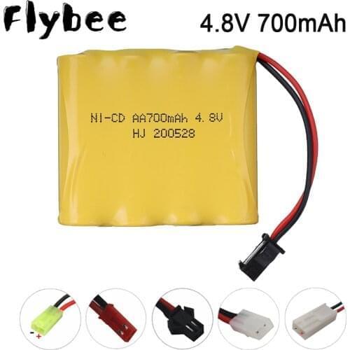 4.8v Battery AA 700mah For Rc toys Cars Tanks Robots Boats Guns SM/Tamiya plug Ni-cd 700mah 4.8v Rechargeable Battery Pack 1Pcs