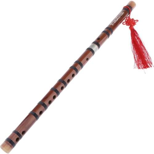 55cm Bitter Bamboo Flutes Single Insert White Copper Bamboo Flute -F Key