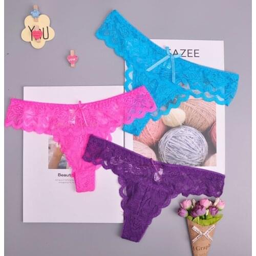 8color Gift full beautiful lace Womens Sexy lingerie Thongs G-string Underwear Panties Briefs Ladies T-back 2pcs/Lot 169