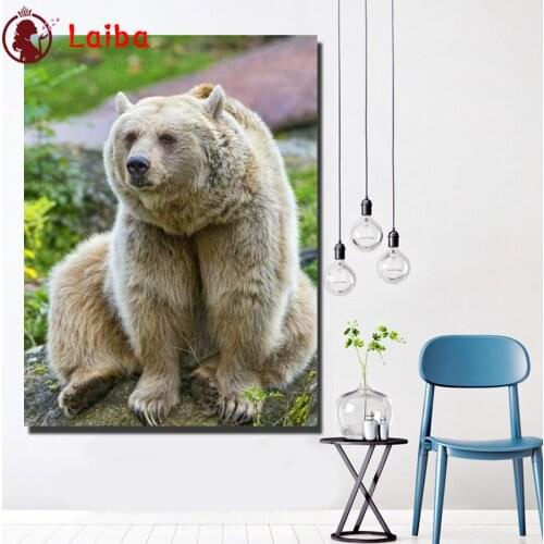 5D Diamond Painting Cross Stitch Animal Full Diamond Embroidery Great White Bear Sale Mosaic Home Decoration hobby puzzle art