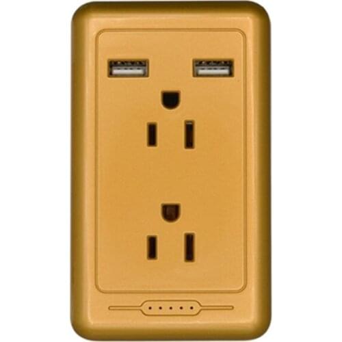US Wall Panel Outlet with Dual USB Charger Electrical Socket Duplex Receptacle