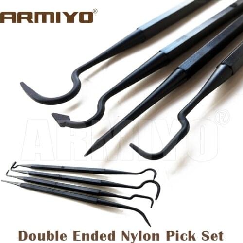 Armiyo 4pcs/Set Airsoft Double Ended Nylon Pick Set 205mm Length Gun Cleaning Kit Tactical Rifle Brush Tool For Hunting