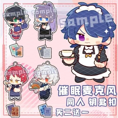 Anime Division Rap Battle Hypnosis Mic Keychain Ichiro Yamada Ramuda Acrylic Keyring Cosplay Bag Pendant Decor Toy Xmas Gift
