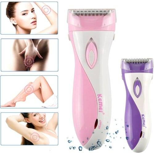 Kemei KM-3018 Electric Rechargeable Lady Shaver Hair Remover Epilator Shaving Wool Scraping EU For Whole Body Use
