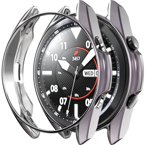 Cases for galaxy watch 3 45mm 41mm case soft TPU Plated cover for samsung galaxy watch 41mm 45mm case Protective Bumper Shell