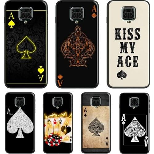 Ace of Spades Poker Case For Xiaomi Redmi Note 10 Pro 7 8 9S 8T Note 9 Pro Back Cover For Redmi 9A 9C 9T 7A 8A
