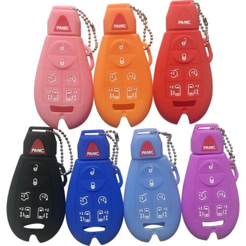 Key Case Cover For Chrysler Town Country For Jeep Commander Dodge Grand Caravan 7Buttons Key Cover Cap Cover For Alarm Starline