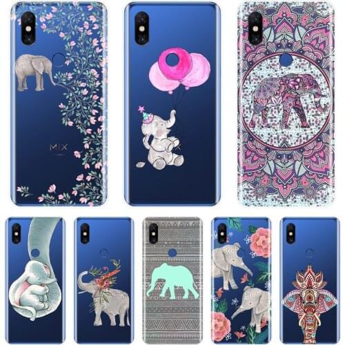 Back Cover For Xiaomi Mi Mix 1 2 2S 3 Animal Elephant Flower Funny Soft Silicone Phone Case For Xiaomi Mi Max Note 1 2 3 Case