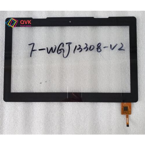 Black touch screen P/N F-WGJ13308-V2 Capacitive touch screen panel repair and replacement parts free shipping