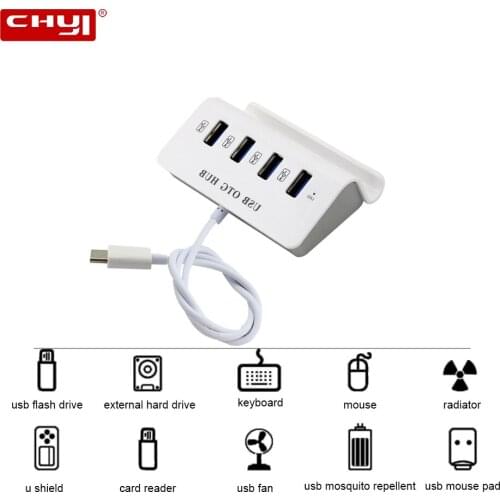 CHYI Type-C USB Hub 3.0 4 Ports High Speed Multi Splitter Micro Portable Adapter Computer Accessories For Laptop Mobile-Phone