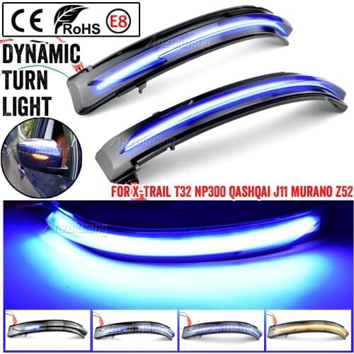 For Nissan X-Trail T32 Qashqai J11 Murano Z52 Navara NP300 Pathfinder Juke LED Dynamic Turn Signal Light Flasher Blinker