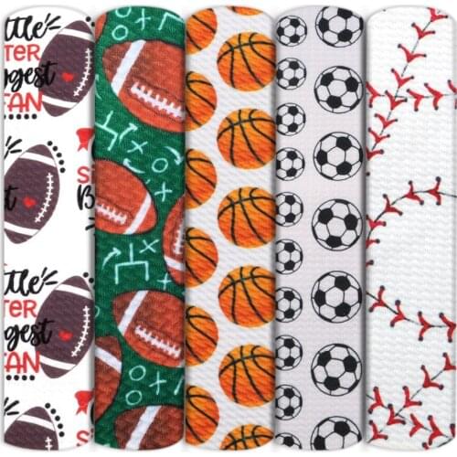 Football Baseball Print Bullet Textured Liverpool Stretch KnitFabric Patchwork Sew Quilting Needlework Material DIY Cloth,c19307