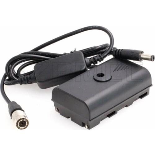 Hirose 4 Pin Male to NP-F970 Dummy Battery for Sony F5 F55 Camera to Atomos Shogun Ninja Inferno Monitor