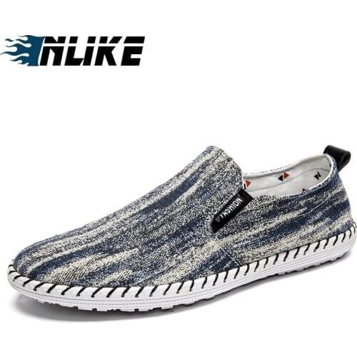 INLIKE Men Casual Shoes Male Loafers Slip-On Cheap Doug Shoes Breathable Comfortable Boat Flat Footwear