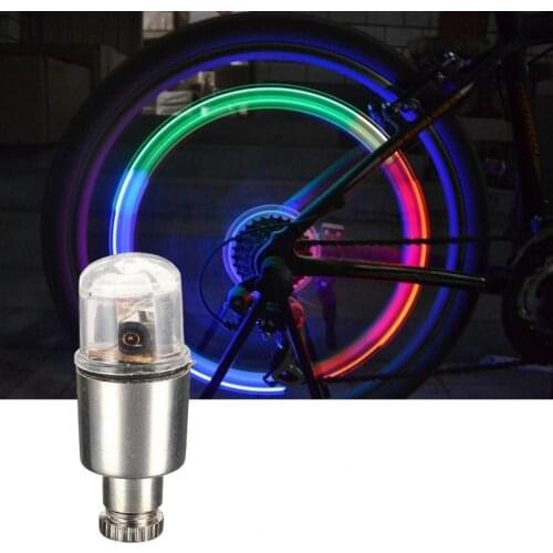 Wheel Light Waterproof Corrosion Resistant Wheel Valve Cap Light for Car Spoke Lantern Tire Valve Cap Neon Lamp Bicycle Light