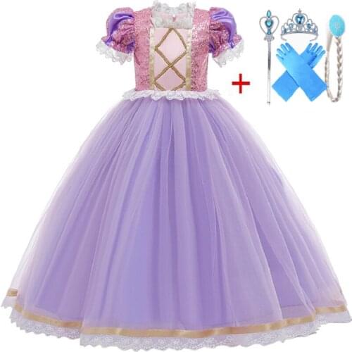 Halloween Cosplay Costume Sofia Kids Girls Dress Cosplay Snow-white Princess Dresses Childrens Costumes Clothing Baby Birthday