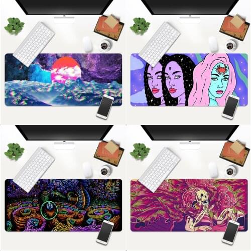 Beautiful Anime Trippy Art aesthetic Beautiful Anime Mouse Mat Gaming Mouse Mat xl xxl 800x300mm for Lol world of warcraft