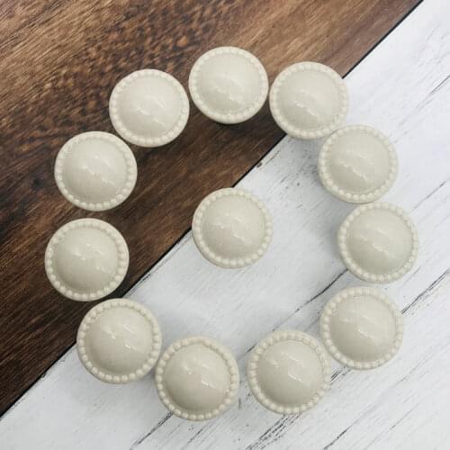 12 Pack 28mm Small Round Button Design Vintage Grey Ceramic Cabinet Knobs for Drawer Chest Bin Dresser Cupboard Door Pull Knobs