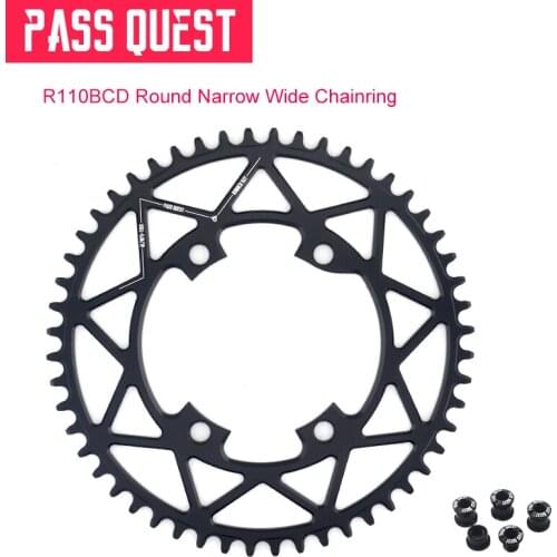 PASS QUEST R110 / 4 BCD 110BCD Round Road Bike 40T-52T Narrow Wide Chainring Bike Chainwheel For R7000 R8000 DA9100