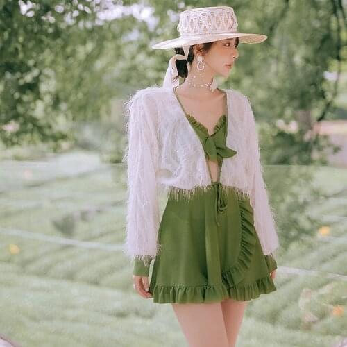 Swimsuit Female Separate May Beach Woman Summer Swimsuits Sexy For Women One Piece Swimwear Bikini Skirt Fairy Fan Xiaoqing New