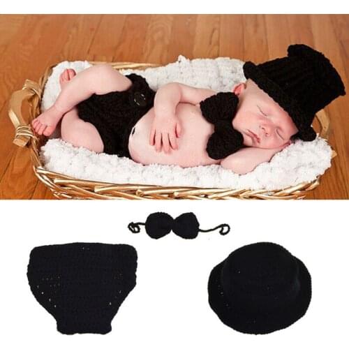Hot!Atrezzo Fotografia Recien Nacido Set Baby Boy Accessories Newborn Photography Props Pure Hand-knit Baby Hat