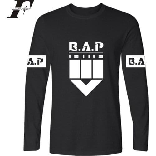 LUCKYFRIDAYF KPOP B.A.P Fashion Design T-shirts Women Men T Shirts Casual Tee Shirt Sport Long Sleeve T-shirt Sweatshirts Tops