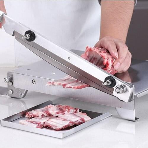 Manual Meat Slicer Machine Chicken Duck Fish Lamb Meat Bone Cutting Machine Commercial Household 13.5 Inch Slicer
