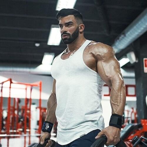 Summer New Vest Male Sports Self-Training Breathable Elastic Tank Tops Leisure Sleeveless Fitness Top Custom PrintingLogo