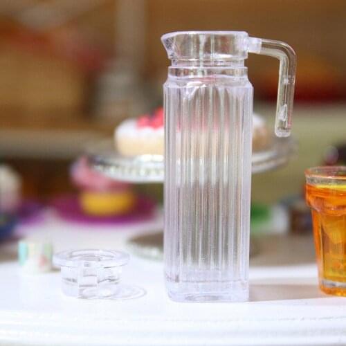 12th Dolls House Miniature Clear Juice Jug Kitchen Furniture Toys Accessory