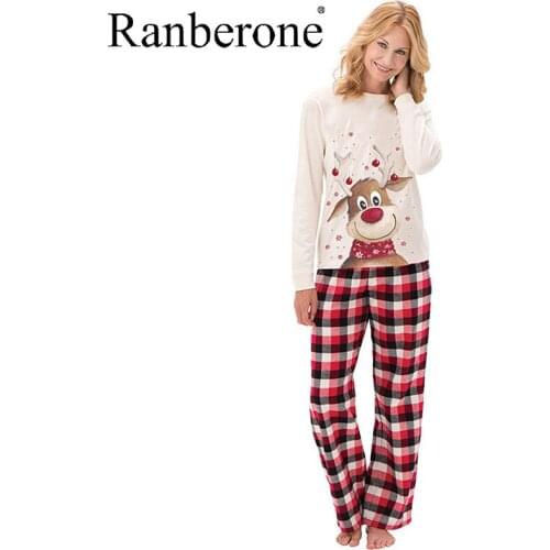 Ranberone Fashion Kids Family Christmas Set Casual Breathable Party Matching Clothing Suit Female Workout Women Tracksuit