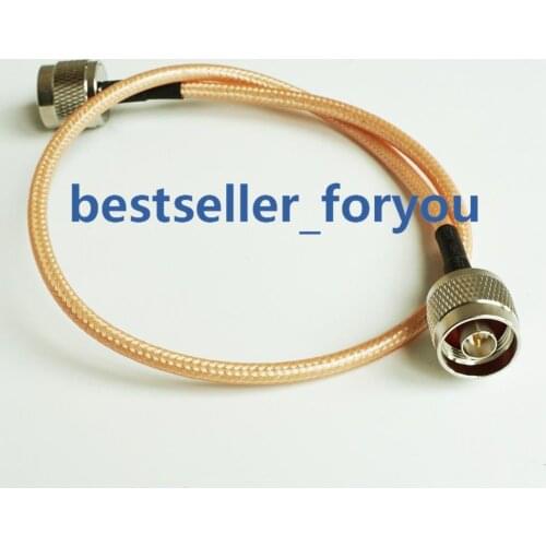 N male plug to N male plug RF Pigtail Jumper Cable RG142 20inch Double shield