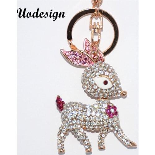 Uodesign New Cute Pendant Crystal Charm Purse Car Key Keyring Keychain Party Wedding Birthday Creative Good Gift for Girl