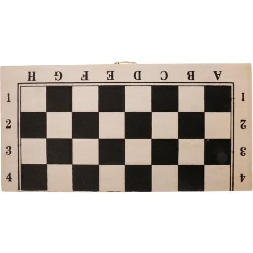 Educational Wood International Chess Checkers for Table Board Game 29.5cm