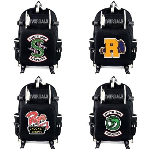 Riverdale Cosplay Prop Serpent Backpack School Bag Multi-function Laptop Shoulder Bags Large Capacity Rucksack Travel Knapsack