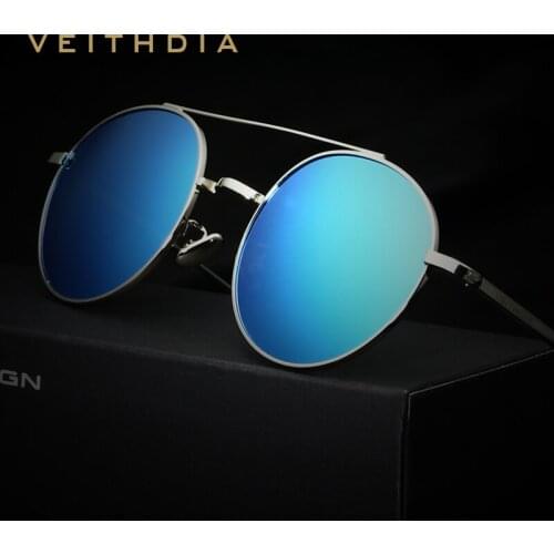 VEITHDIA Brand Fashion Unisex Sun Glasses Polarized Coating Mirror Driving Sunglasses Round Male Eyewear shades For Men/Women