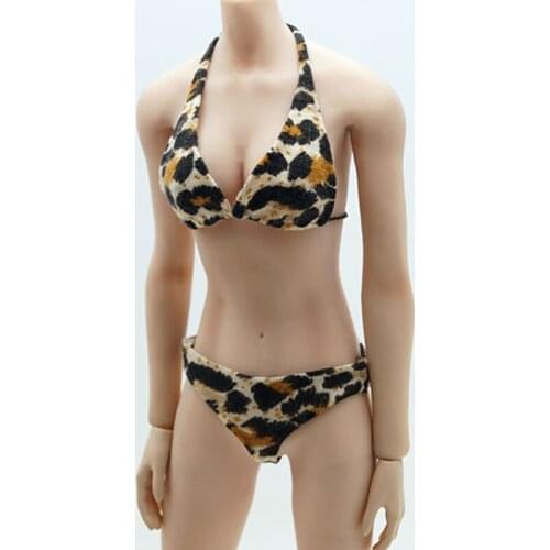 IN stock 1/6 Female Underclothes Accessories Leopard Bikini Underwear Set Fit 12'' PH TBL Action Figure Body