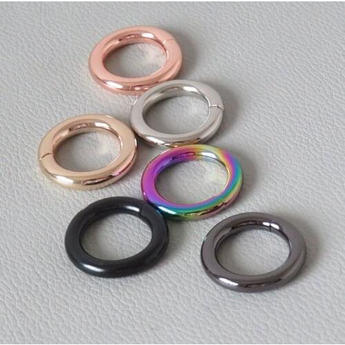 10Pcs/Lot Inner 15mm Strong Metal O Rings Wheel Buckle Circular Clasp For Pet Harness Hardware Bag Straps Accessory Good Quality