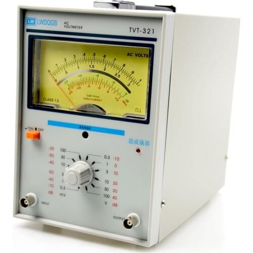 AC Voltmeter TVT-321 New Design single Millivoltmeter Hz--1MHz