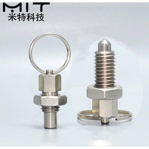 1Pcs Carbon Steel Thread Index Plungers Ring Type Indexing Plungers With Lock Coarse Thread M6 M8 M10 M12 M16