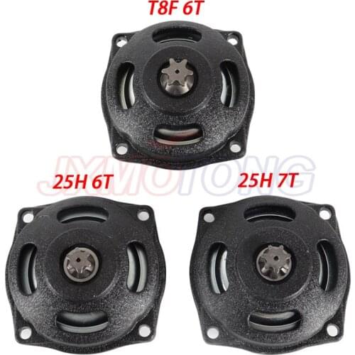 6 Teeth/7Teeth 25H 47CC 49CC Clutch Bell /Drum Housing Gear Box For Mini Moto Pocket Bike Quad ATV Parts Free Shipping