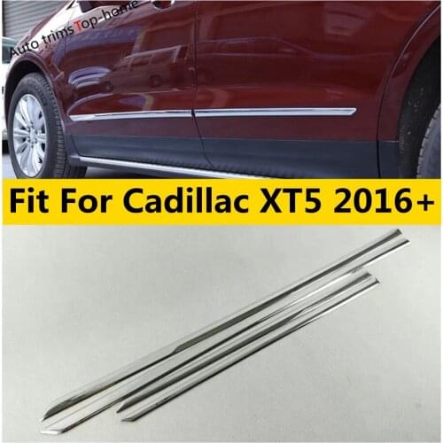 Yimaautotrims Chrome Body Door Side Line Trim Cover Protector Guard Lining Styling Fit For Cadillac XT5 2016 - 2020 ABS