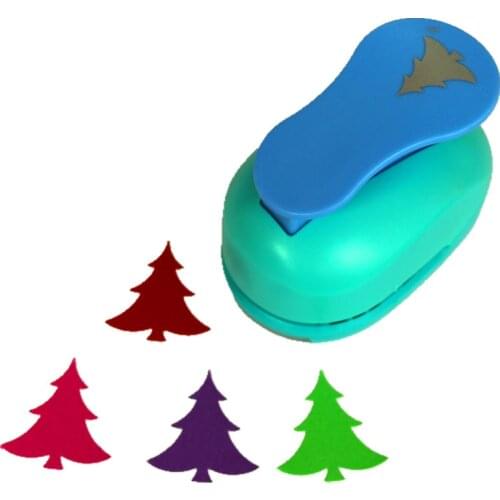 Large 2'' Christmas tree paper punches for scrapbooking craft perfurador diy puncher paper circle cutter3198