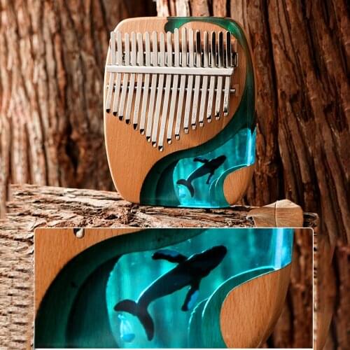 Kalimba 17 Keys Beech Wooden Kalimba Thumb Piano Finger Piano Mini Kalimba Portable Keyboard Musical Instrument