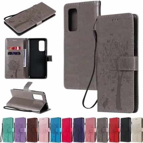 POCO M3 X3 NFC F2 Pro Case 3D Tree Cat Case Wallet Flip Magnetic Stand Phone Case For Xiaomi Mi 10T Pro Lite Redmi 9A 9C 9 Mi 10