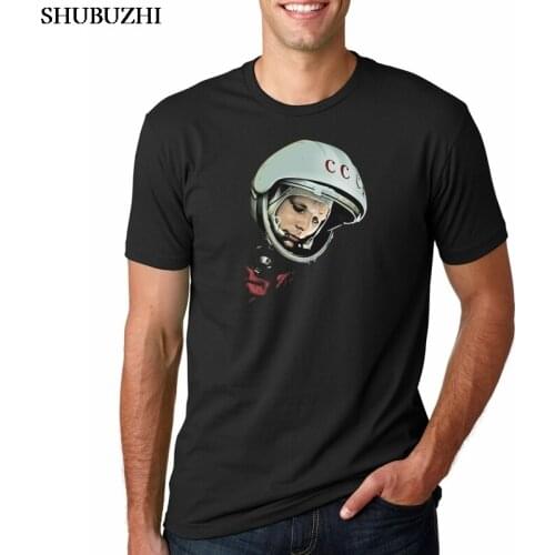 Yuri Gagarin Cccp Russian T Shirts Ussr Soviet Union Print T-shirt Moscow Russia Tees Girl Short Sleeve Cotton Tees Tops