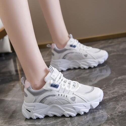 New Chunky Womens Sneakers Fashion Summer Platform Shoes For Women 2021 Breathable Chaussures Casual Trainers Sapatos Femininos