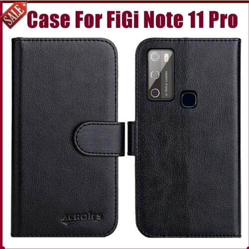 Hot! FiGi Note 11 Pro Case 6.55" Fashion 6 Colors Flip Soft Leather Wallet Protective Cover For FiGi Note 11 Pro Case Phone Bag