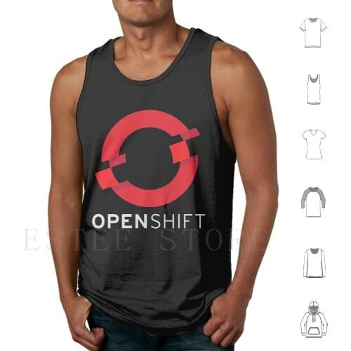 Openshift White Text Tank Tops Vest Sleeveless Programming Golang Java Kotlin Geek Devops Ansible Redhat Linux Windows