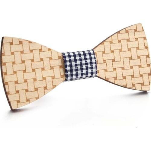 Bow Tie Men High Quality Wooden Bow Ties Classic Business Butterfly Solid Wood Color