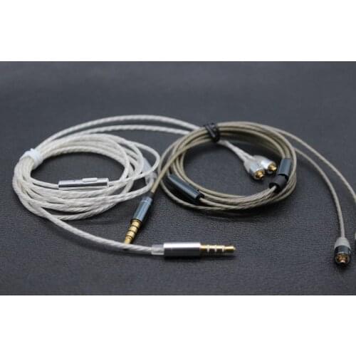 Mmcx upgrade cable ue900 se535 se215 silver plated cable